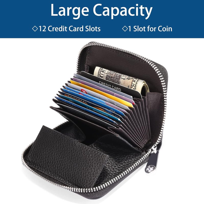 SENDEFN Small Wallet for Women Leather RFID Blocking Ladies Wallet Credit Card Holder with Coin Pocket - Image 2